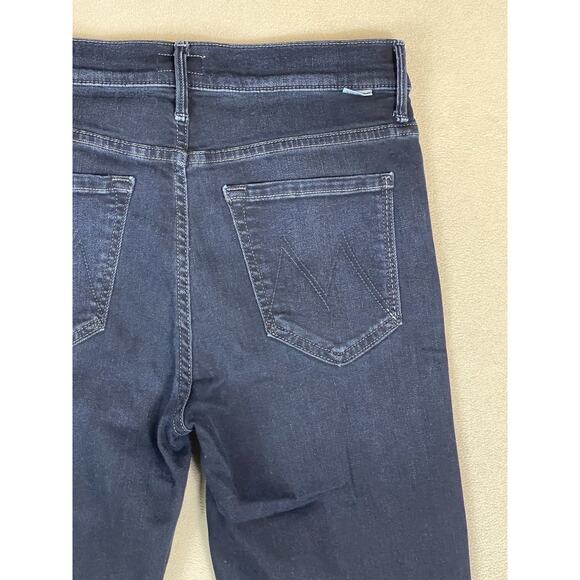 Mother Jeans Womens 28 Dark Blue The Stunner Two Step Fray Raw Hem Stretch Denim - Picture 13 of 15